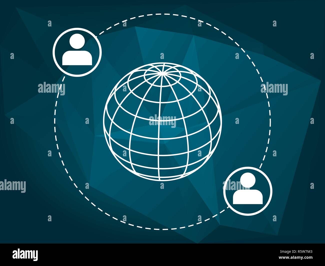 Two persons from the different parts of the world connected through