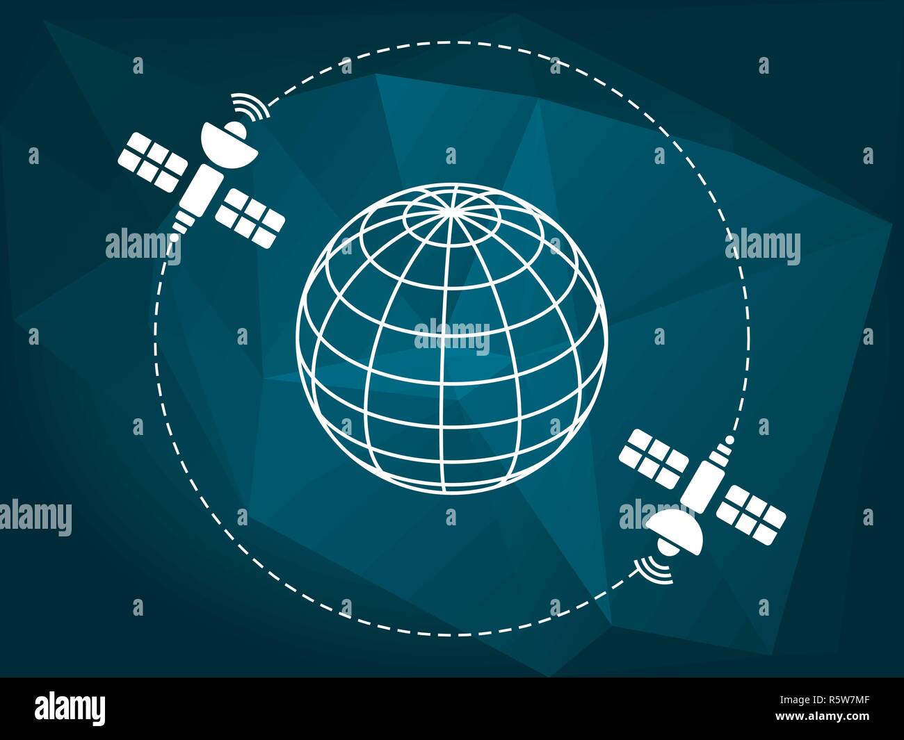 Low earth orbit satellites Stock Vector Images Alamy