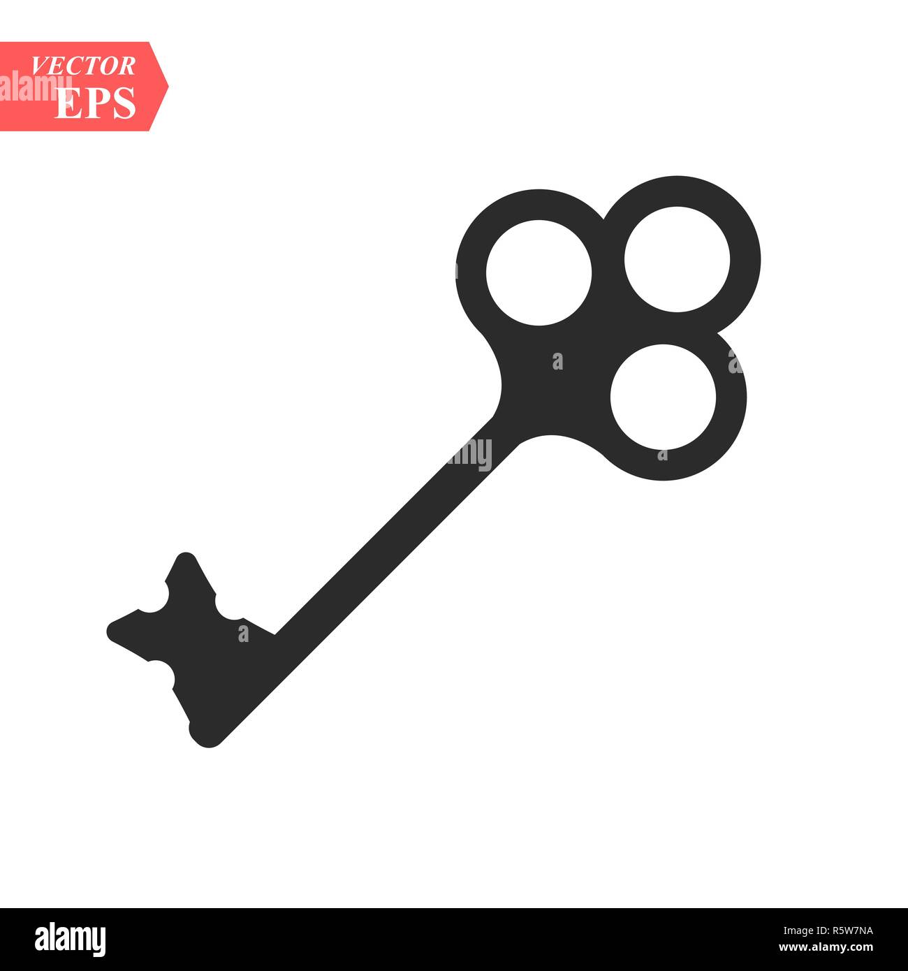 Key icon in trendy flat style isolated on background. page symbol for ...