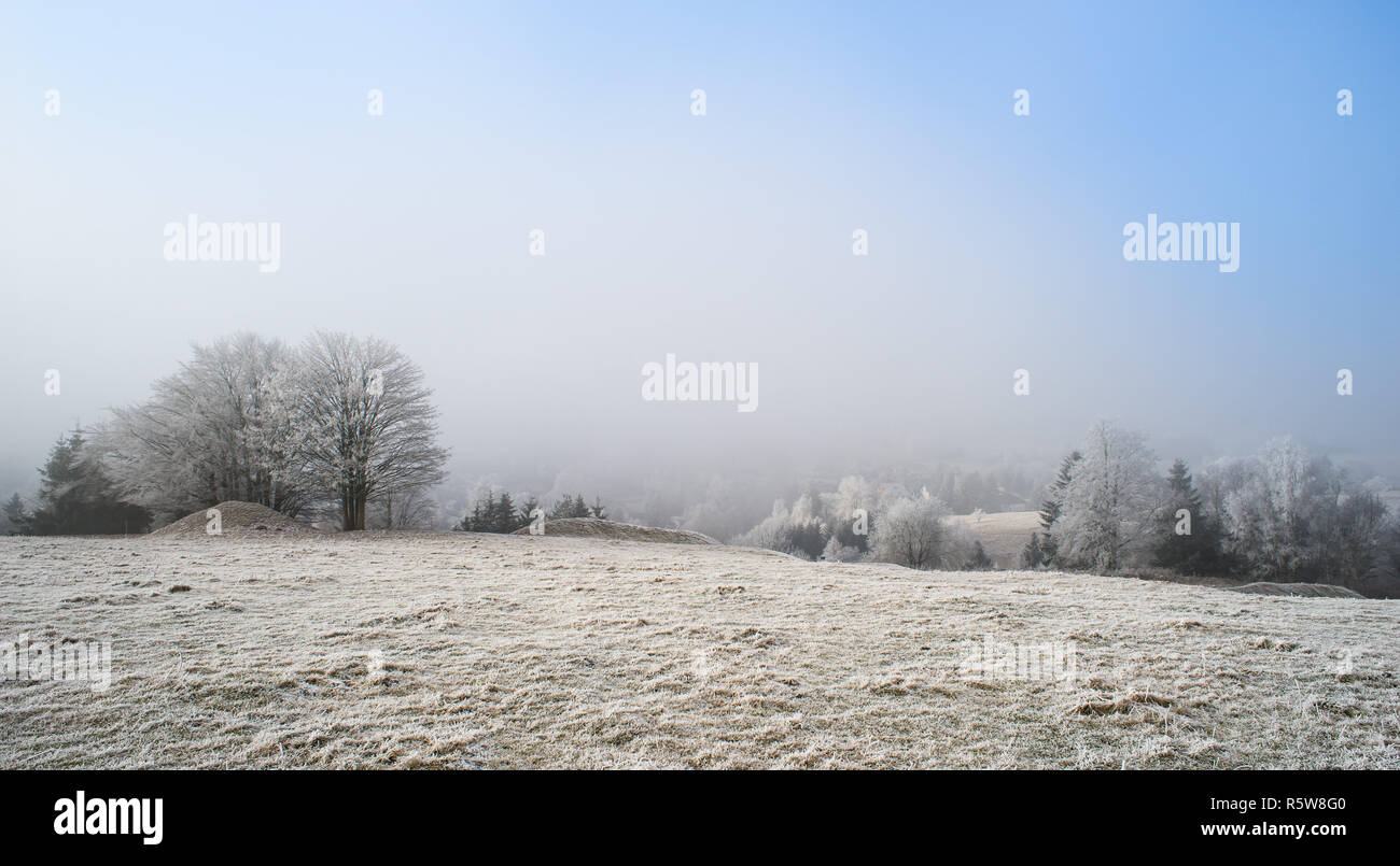 thuringia in winter Stock Photo