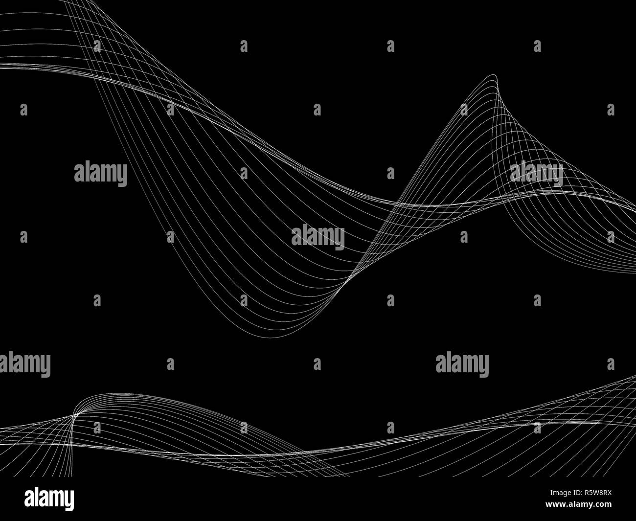 Dark abstract background with a glowing abstract waves Stock Photo - Alamy