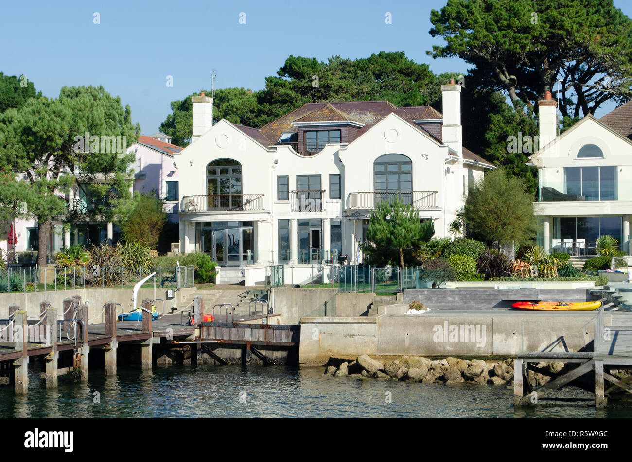 Poole Dorset UK 20 October 2018 Luxury new houses at Sandbanks Poole