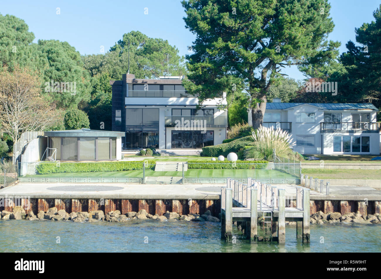 Poole Dorset UK 20 October 2018 Luxury new houses at Sandbanks Poole
