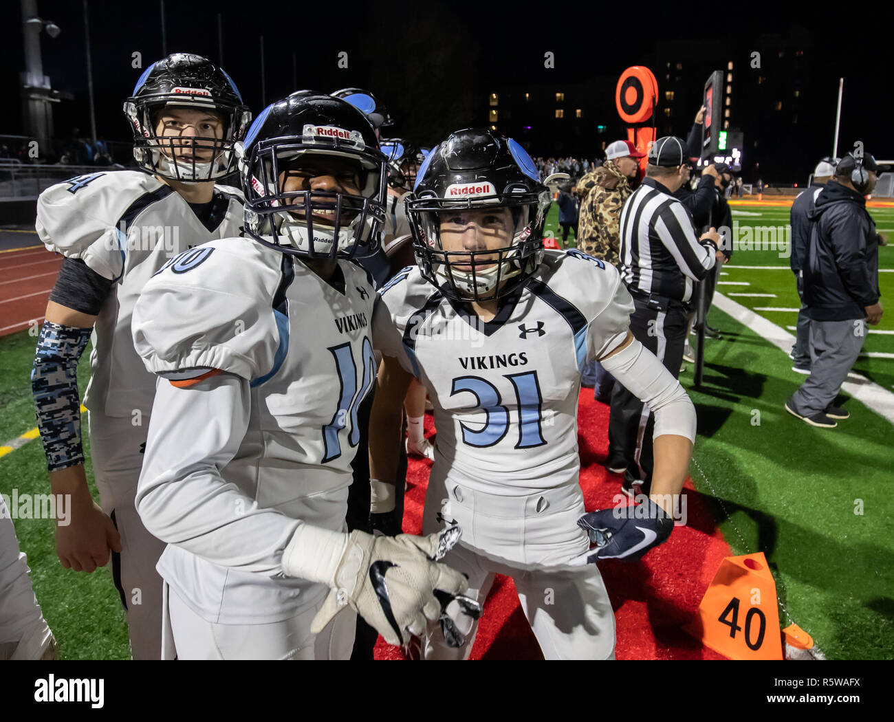 Football action with Chico vs. Pleasant Valley High School in Chico