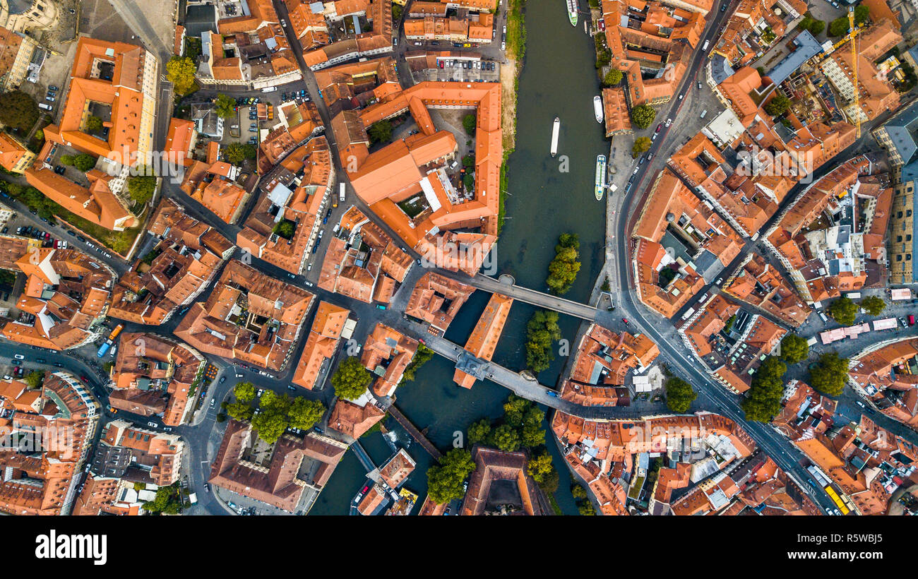 Aerial view of old town Bamberg, Germany Stock Photo Alamy
