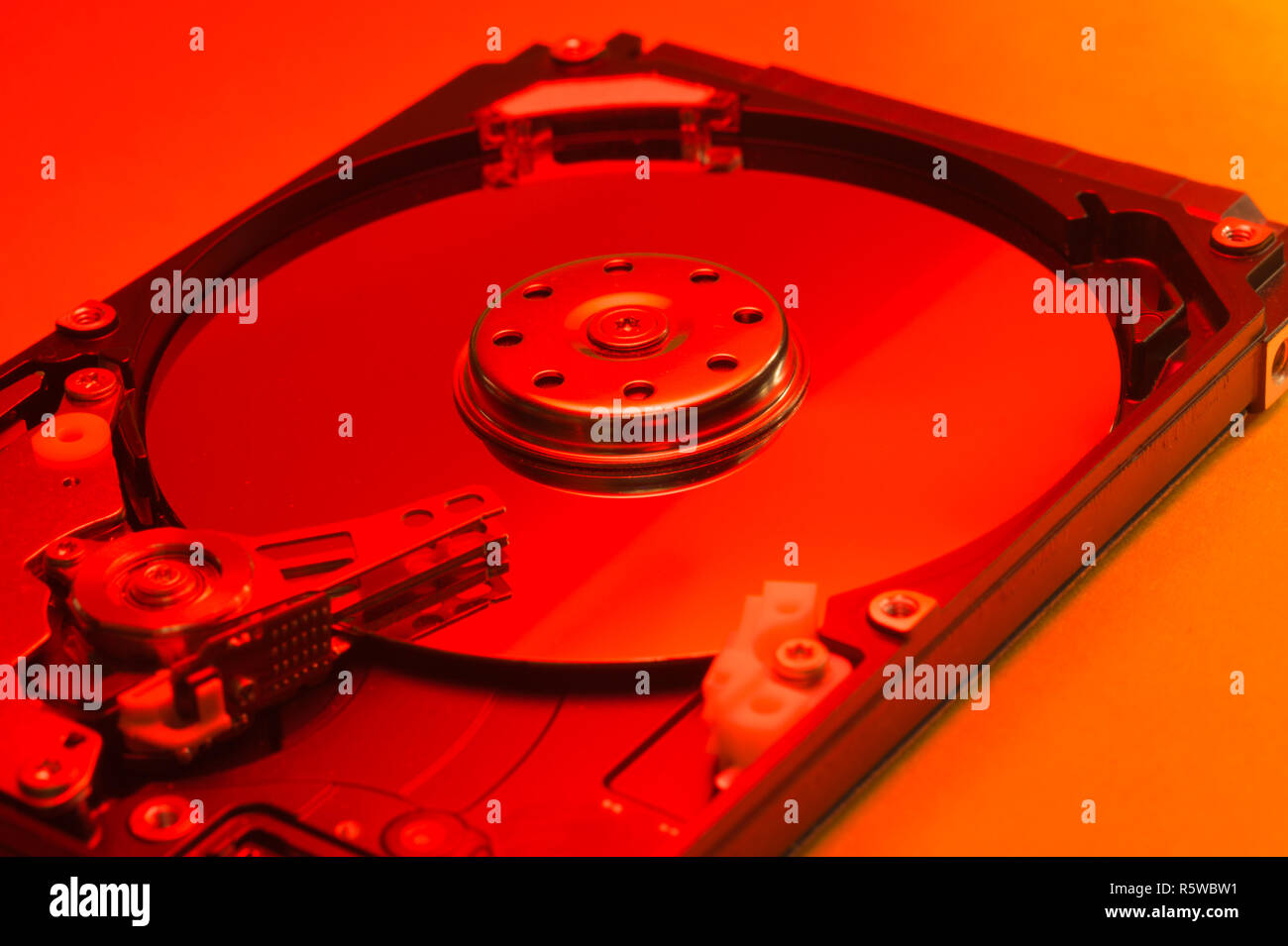 Colorful hdd. open hard disk drive. the concept of data storage. data ...