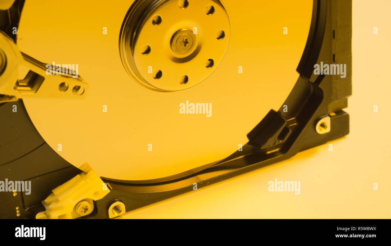Colorful hdd. open hard disk drive. the concept of data storage. data ...
