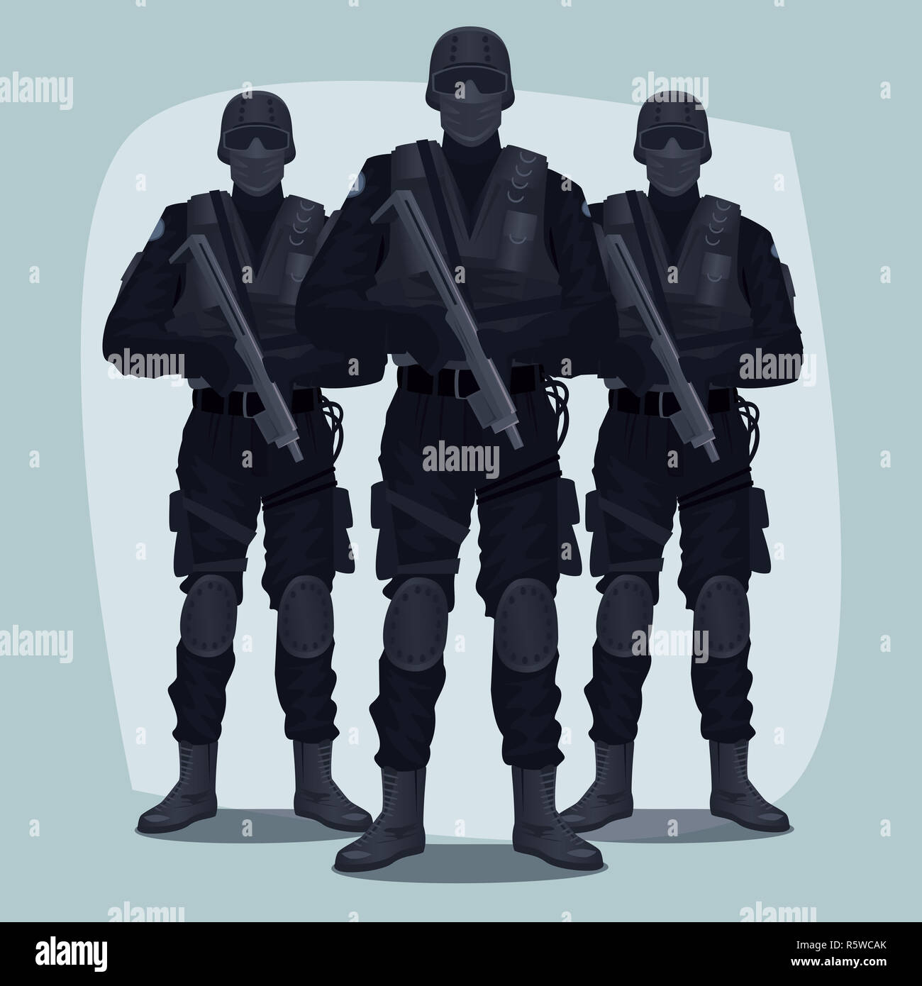 Three people of Specialized Tactical Team Stock Photo - Alamy