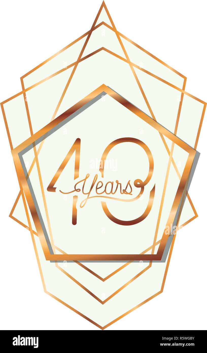 Celebrating its 40th anniversary Stock Vector Images - Alamy