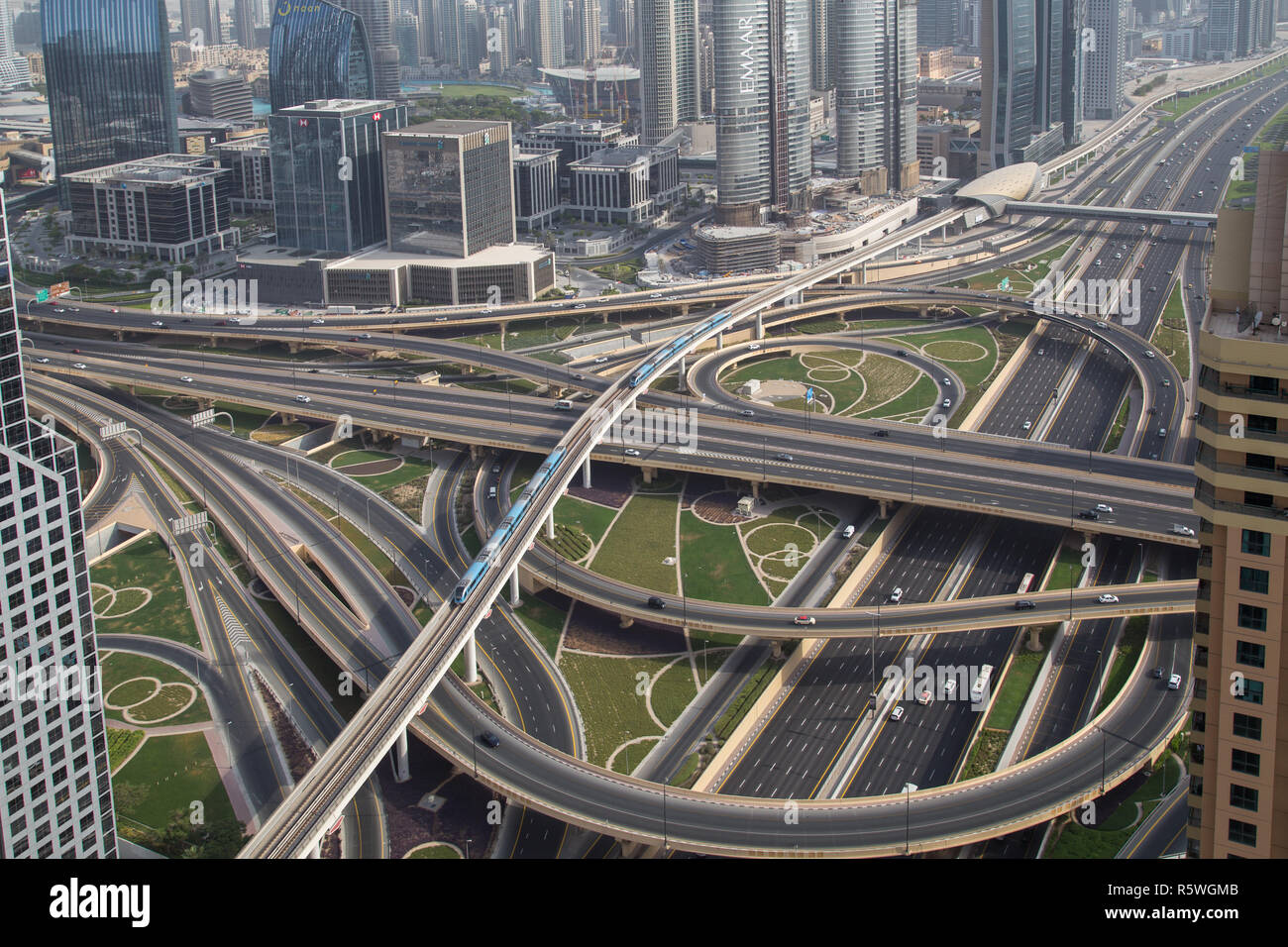 Sheikh Zayed Junction in Dubai, UAE Stock Photo Alamy