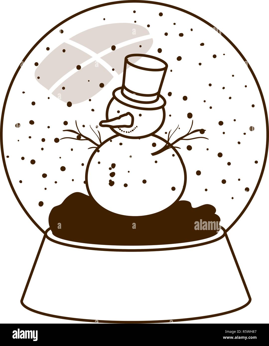 snow man in crystal ball isolated icon Stock Vector Image & Art - Alamy