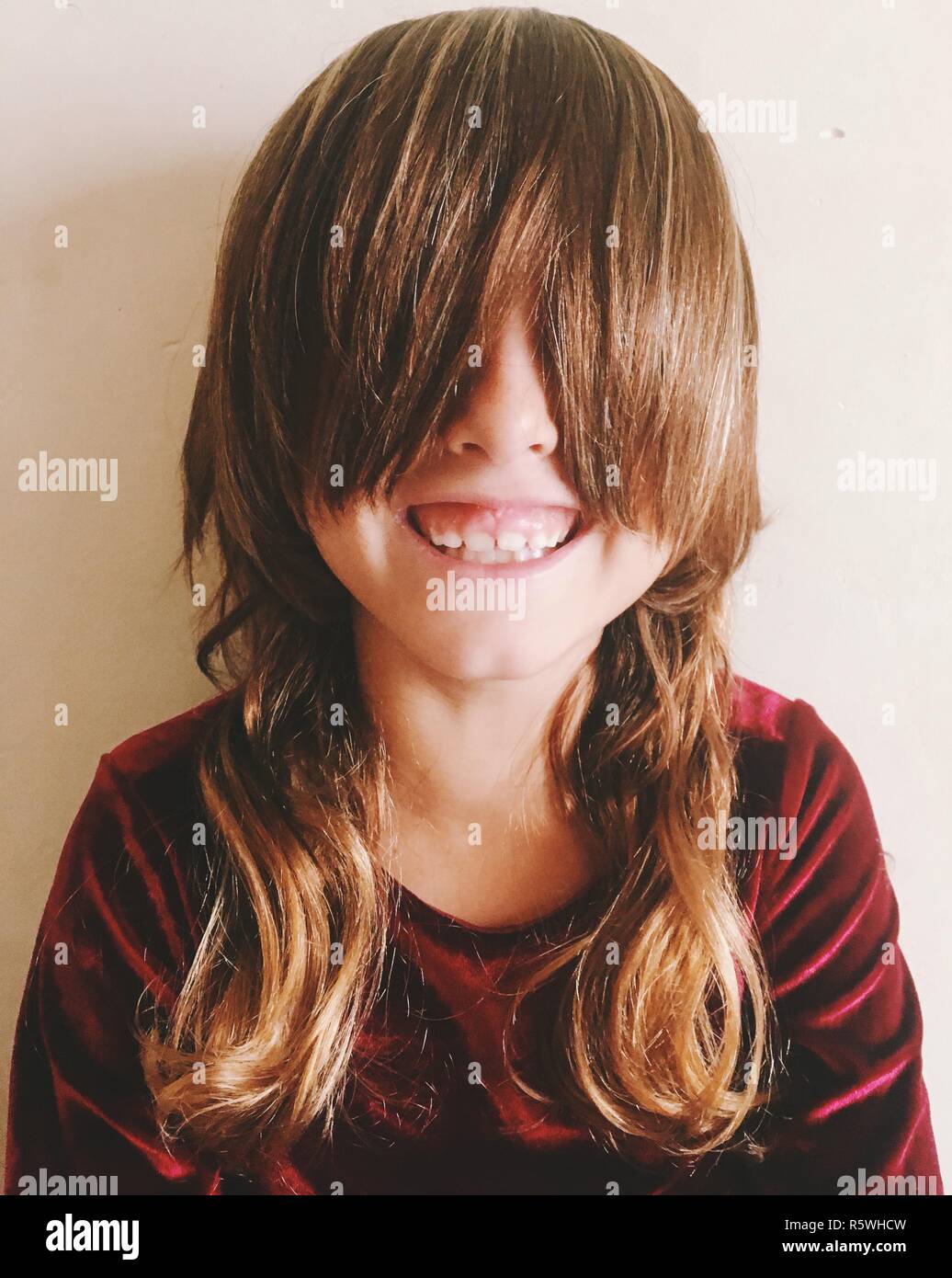 Two Hair Covering Eyes