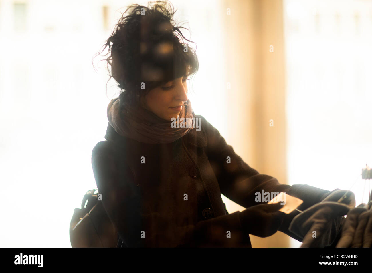 Woman clothes shopping, Germany Stock Photo Alamy