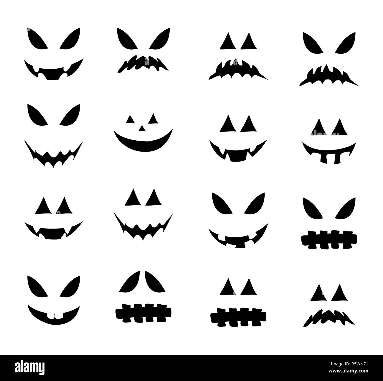 jack o lantern smile silhouette vector symbol icon design. Beautiful ...