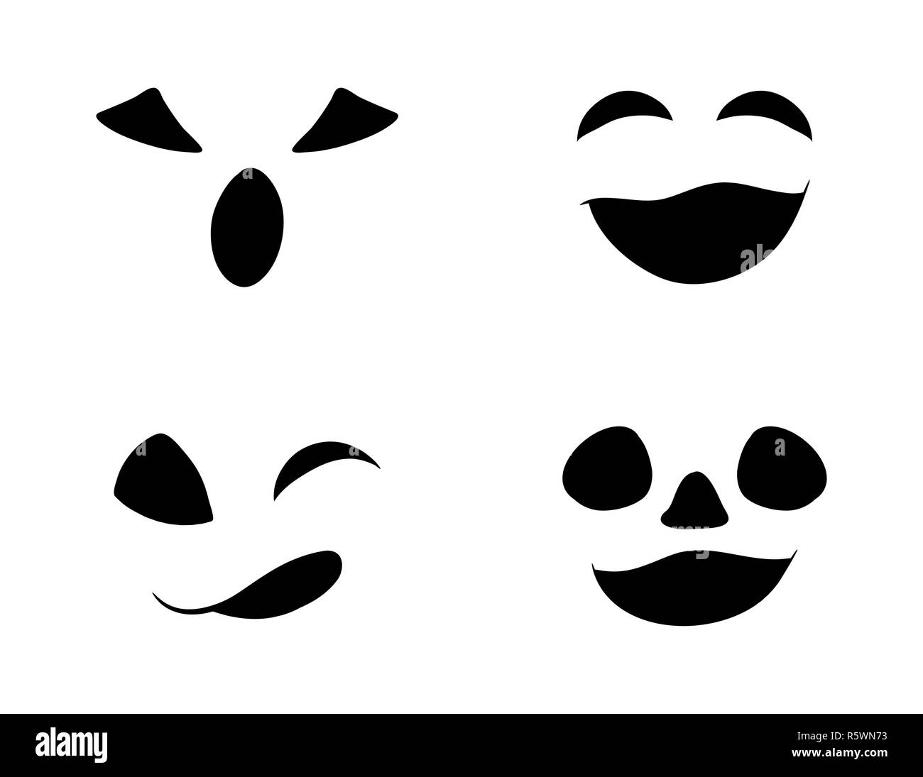 jack o lantern smile silhouette vector symbol icon design. Beautiful ...