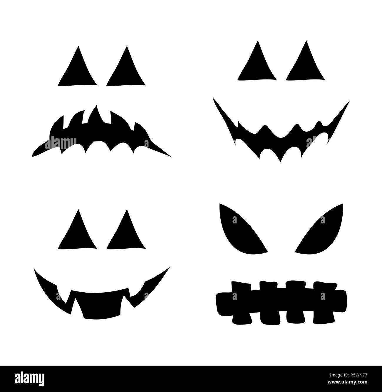jack o lantern smile silhouette vector symbol icon design. Beautiful ...