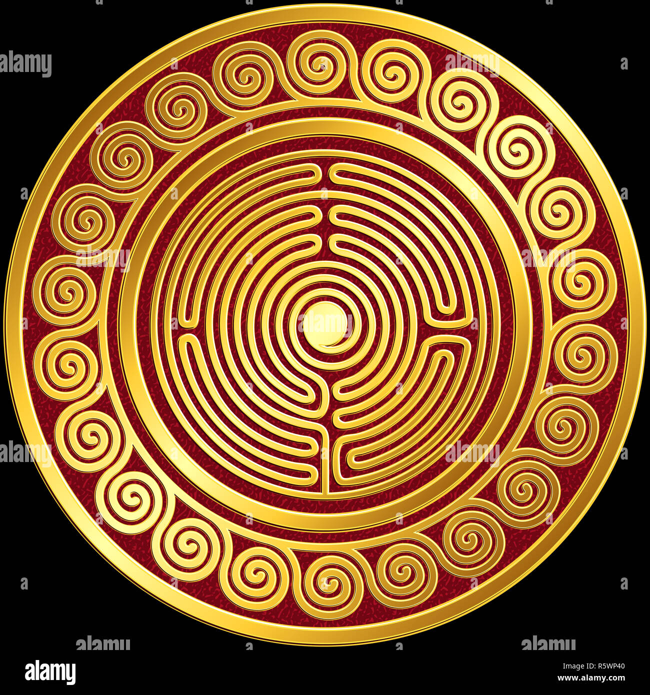 vector Traditional vintage gold Greek ornament, Meander Stock Photo - Alamy