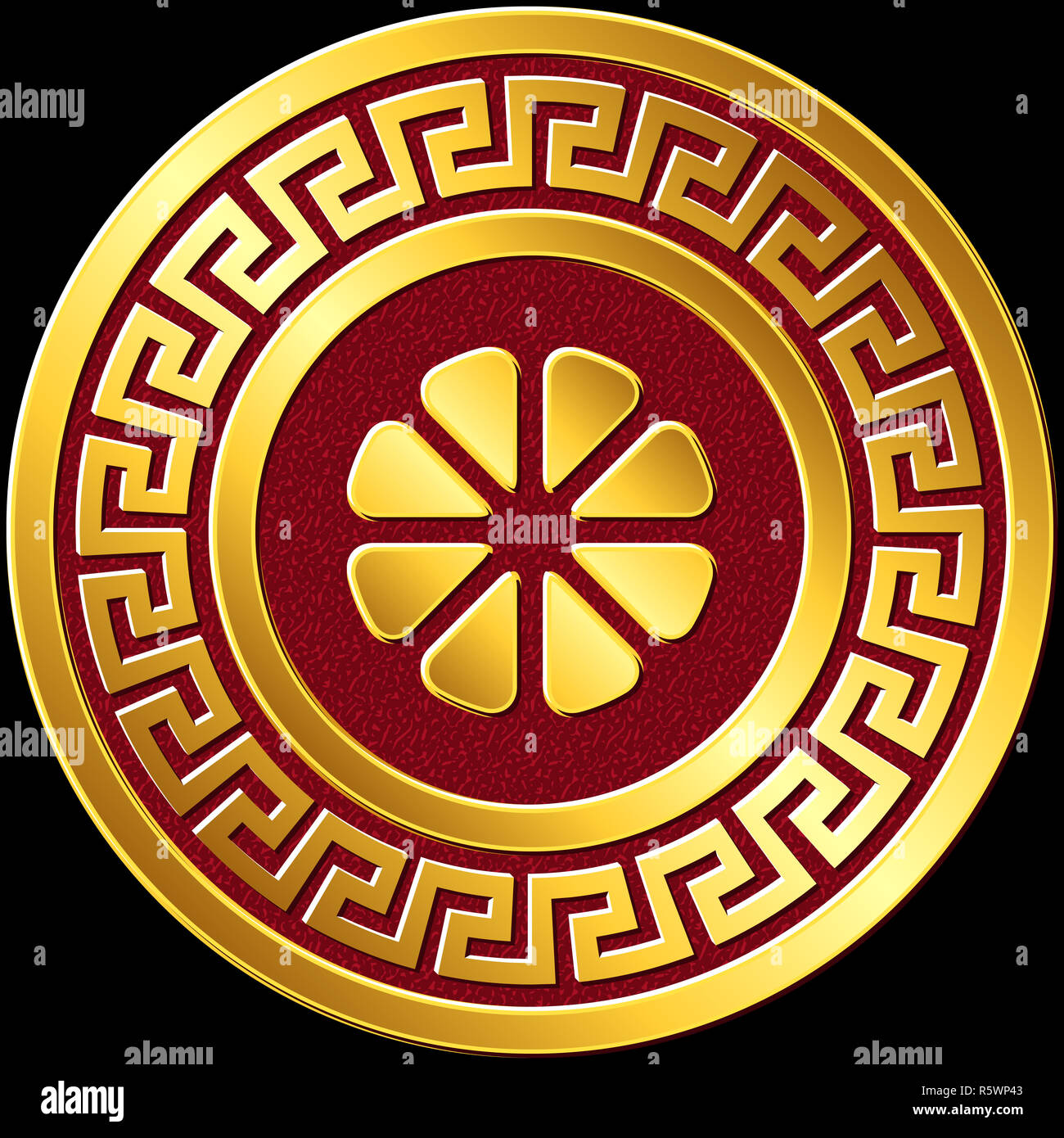 vector Traditional vintage gold Greek ornament, Meander Stock Photo - Alamy