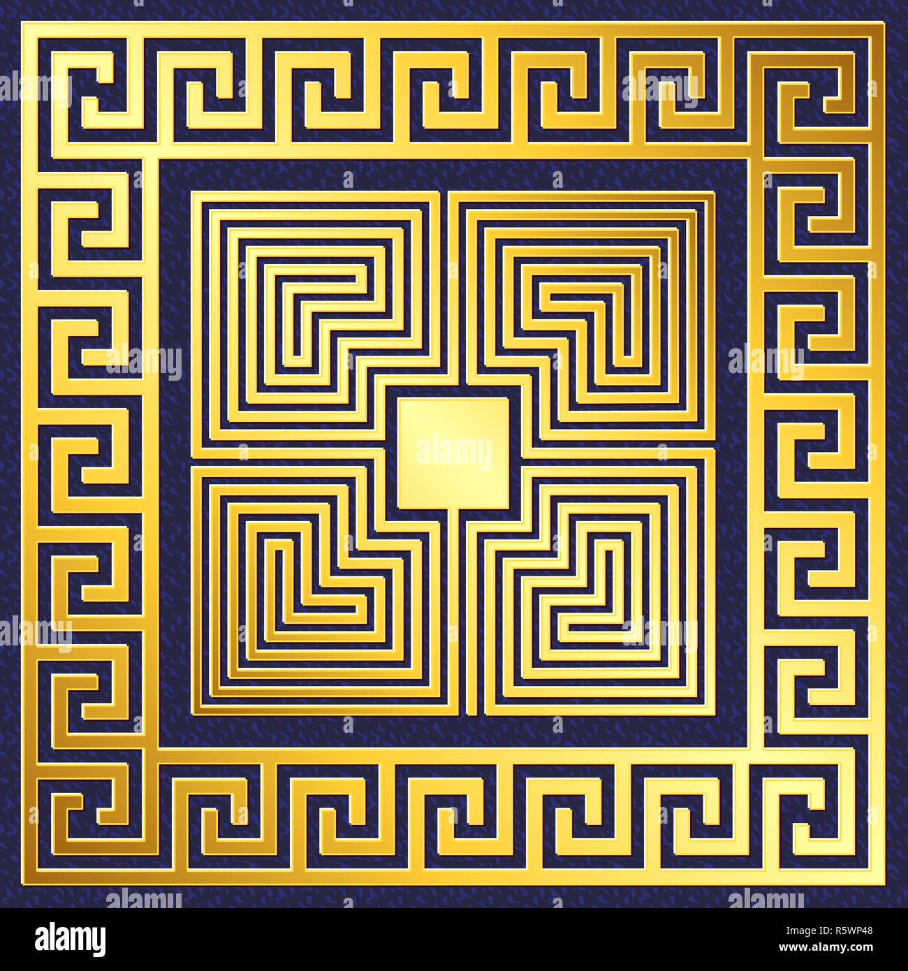 vector Traditional vintage gold Greek ornament, Meander Stock Photo - Alamy