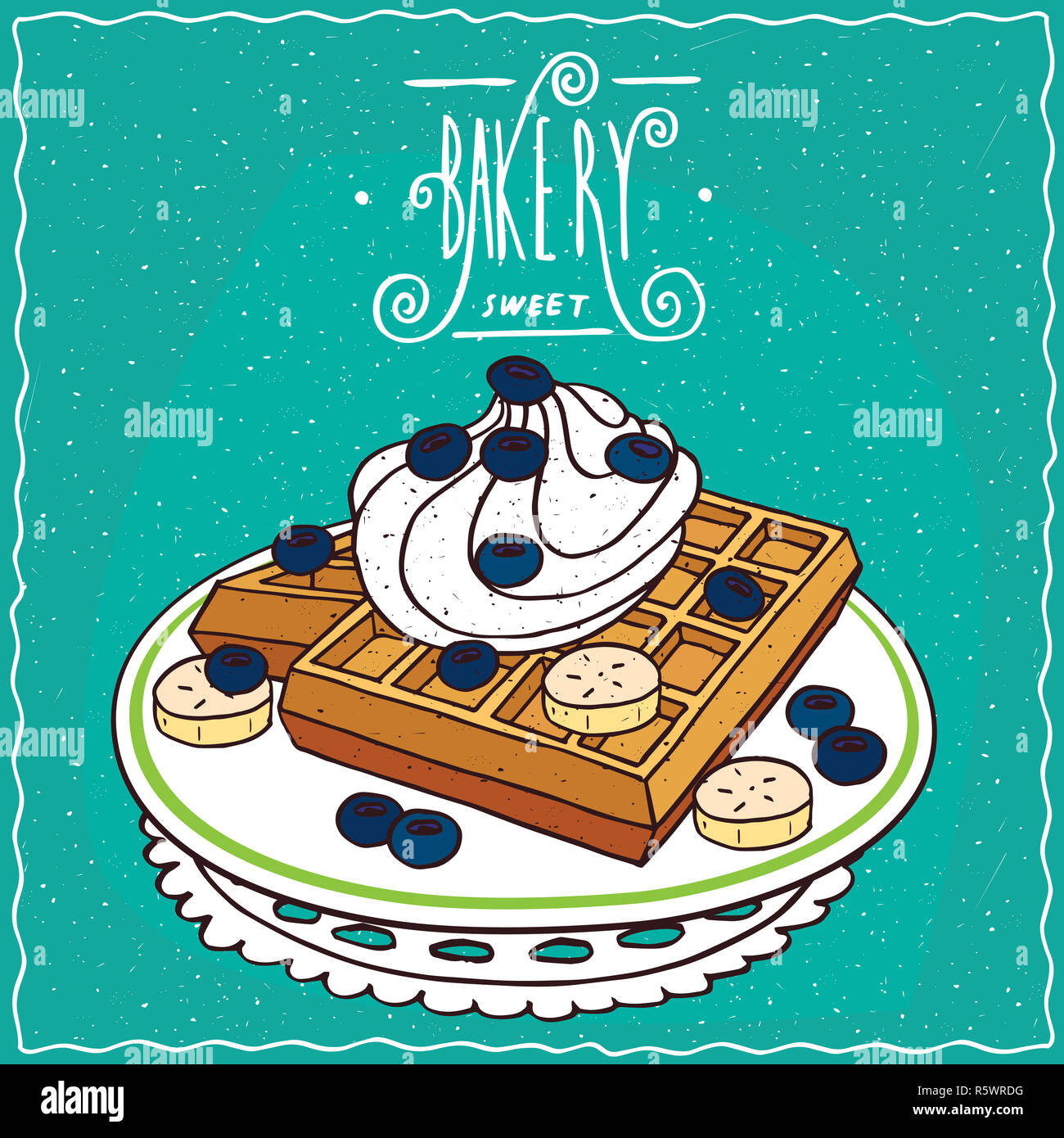 Cartoon waffles hi-res stock photography and images - Alamy