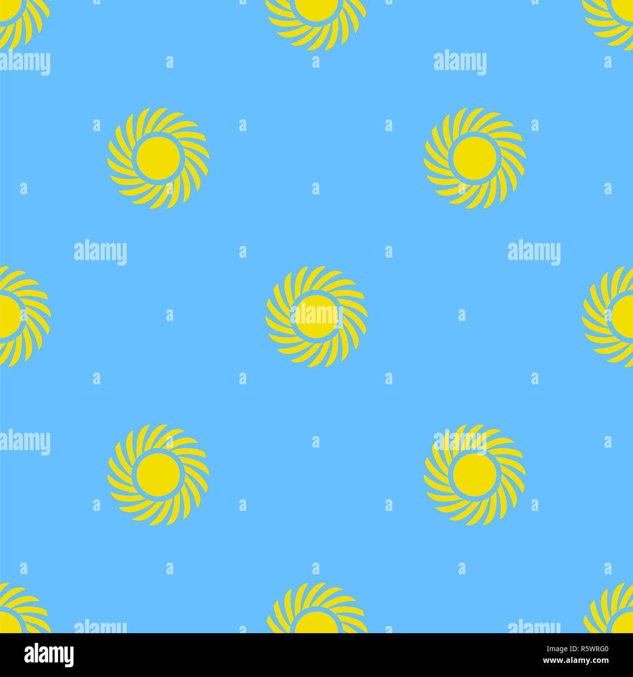 Yellow Sun Seamless Pattern Stock Photo - Alamy