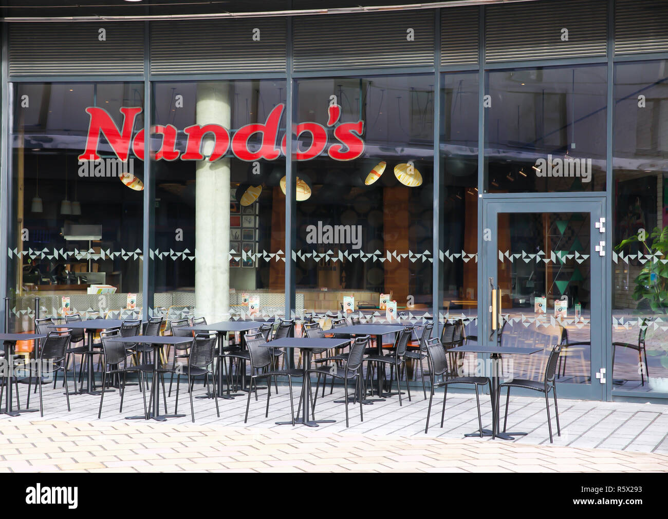 Nando S New Restaurant Opens In St Mark S Square In Bromley Kent In A New 90 Million Pound Complex Stock Photo Alamy
