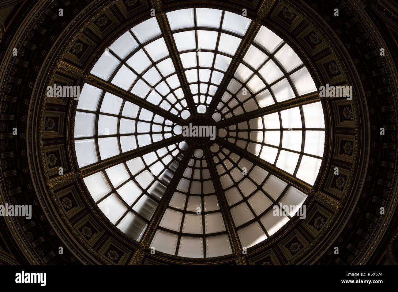 Dome of the National Gallery from the inside in London, England, United Kingdom Stock Photo