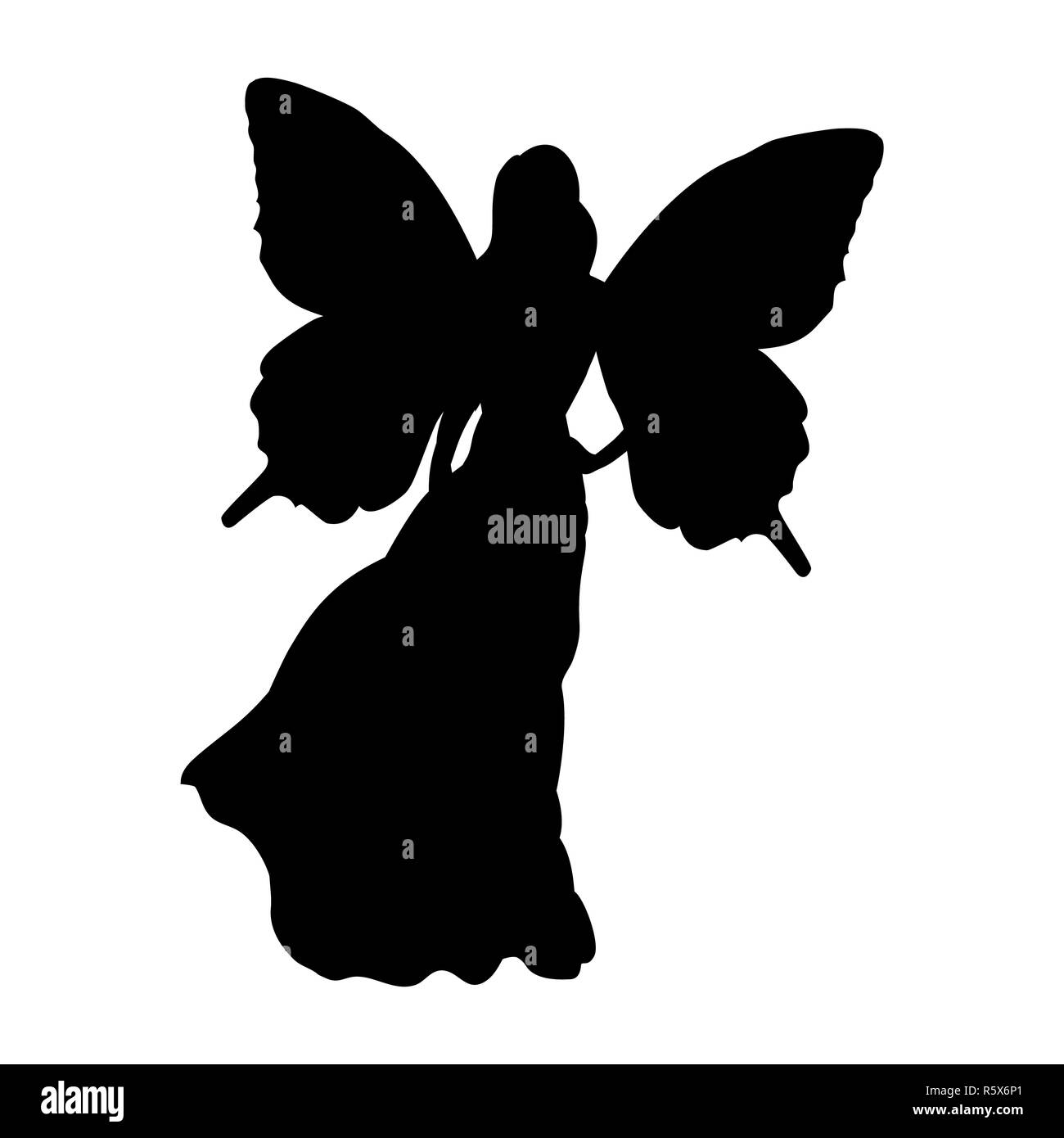 Fairy silhouette fairytale fantasy magical Stock Photo