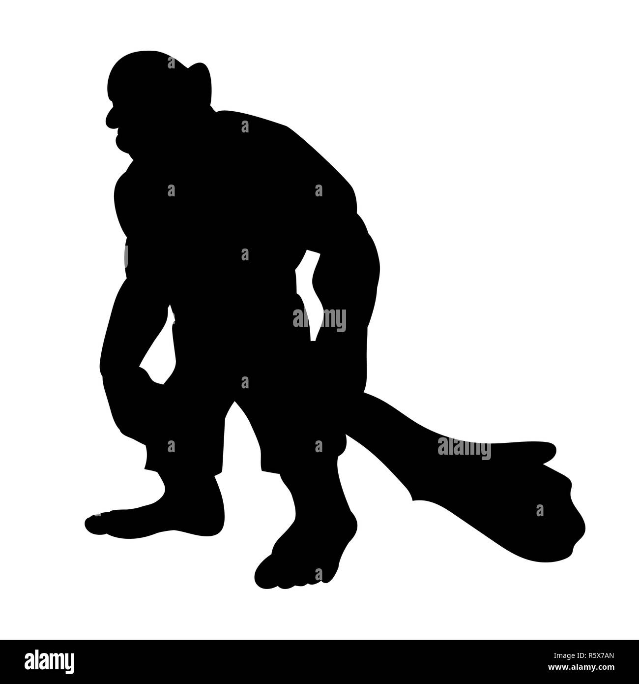 Giant person silhouette monster villain fantasy Stock Photo