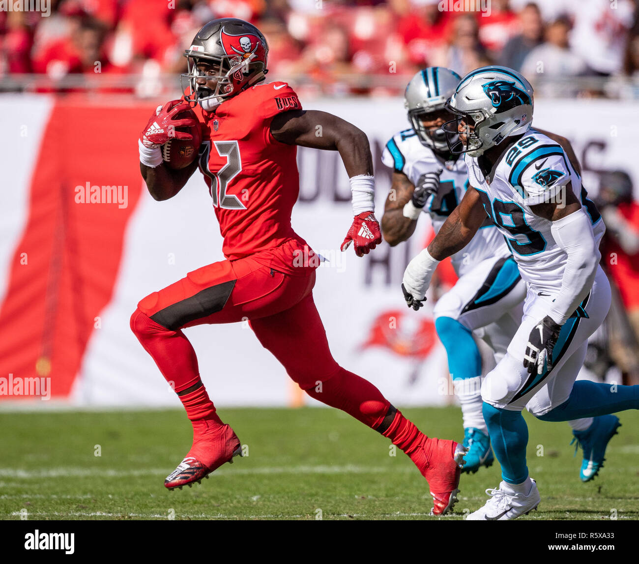 Tampa, Florida, USA. 30th Dec, 2018. Atlanta Falcons cornerback Brian Poole  (34) during the game between the Atlanta Falcons and the Tampa Bay  Buccaneers at Raymond James Stadium in Tampa, Florida. Atlanta