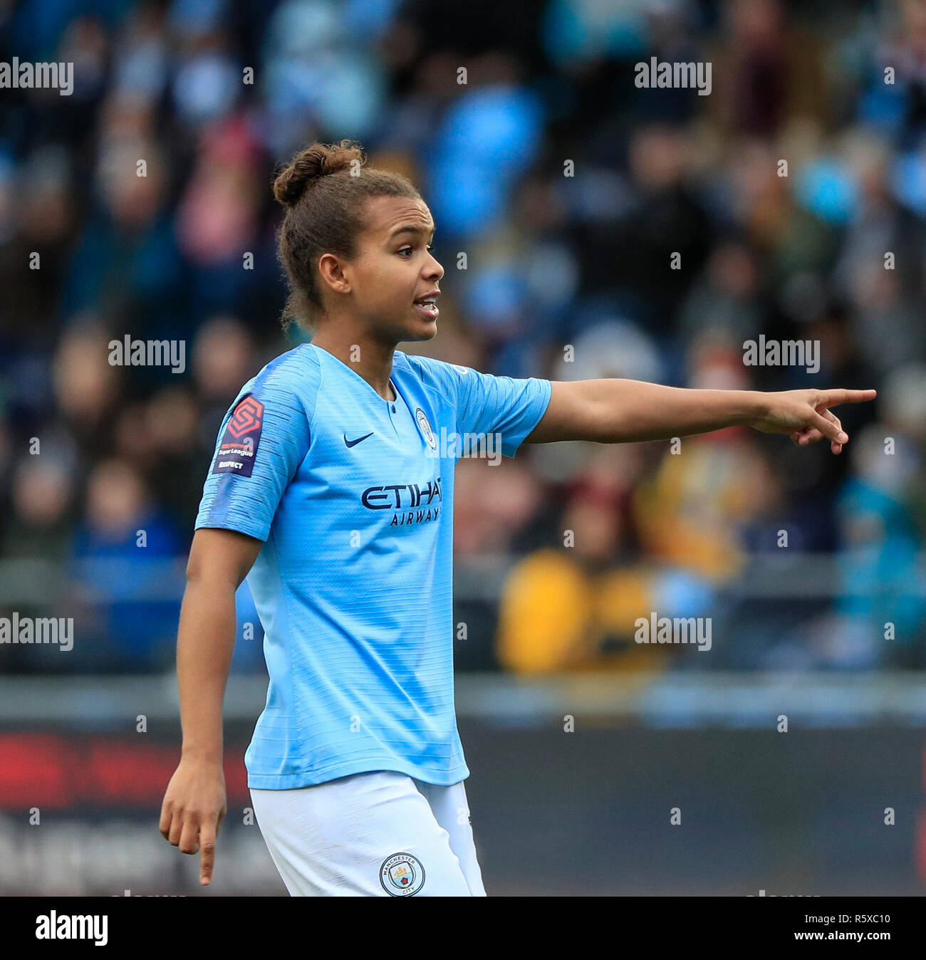 Academy Stadium, Manchester, UK. 2nd Dec, 2018. Womens Super League football, Manchester City v Arsenal; Nikita Parris of Manchester City Credit: Action Plus Sports/Alamy Live News Stock Photo