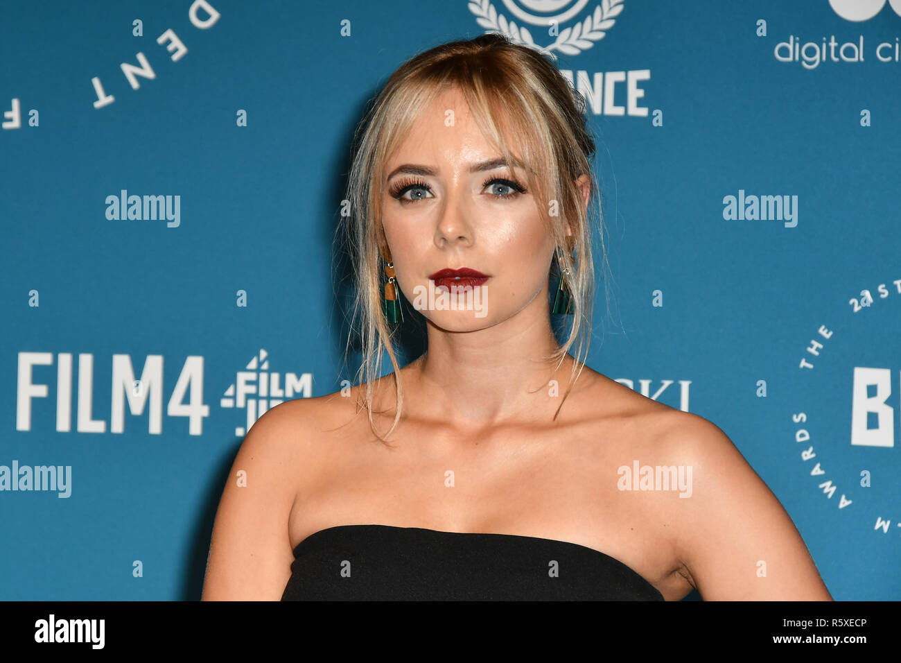 London, UK. 2nd Dec 2018. Sacha Parkinson Arrivers at The 21st British