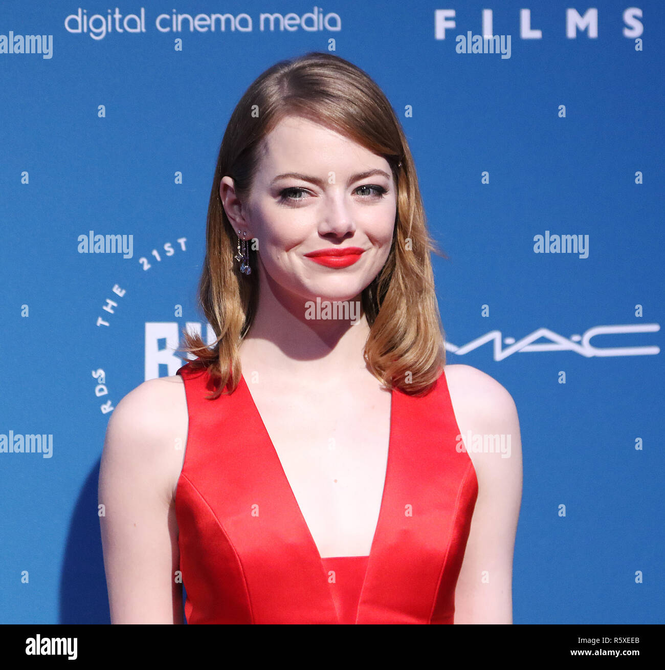 London, UK. 2nd Dec 2018. Emma Stone, British Independent Film Awards, Old Billingsgate, London, UK, 02 December 2018, Photo by Richard Goldschmidt Stock Photo