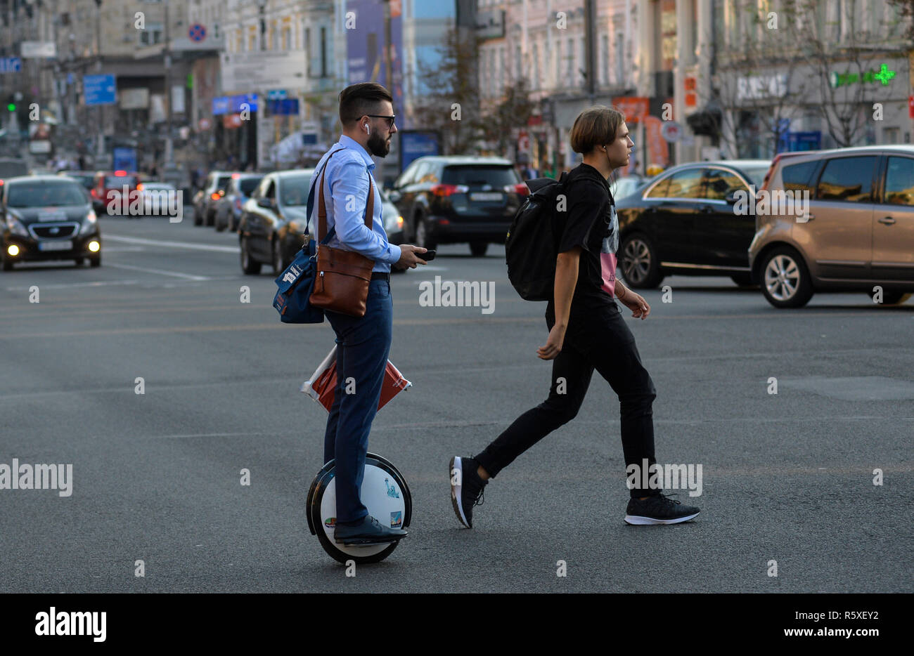 Electric unicycle hires stock photography and images Alamy