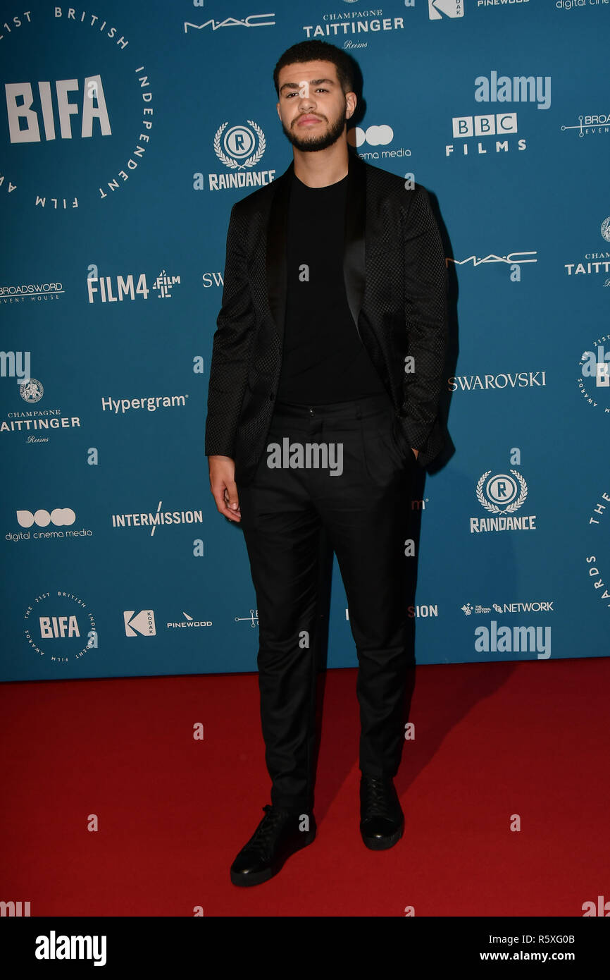 London, UK. 2nd Dec 2018. Marcus Rutherford Arrivers at The 21st British Independent Film Awards at 1 Old Billingsgate Walk on 21 December 2018, London, UK. Credit: Picture Capital/Alamy Live News Stock Photo