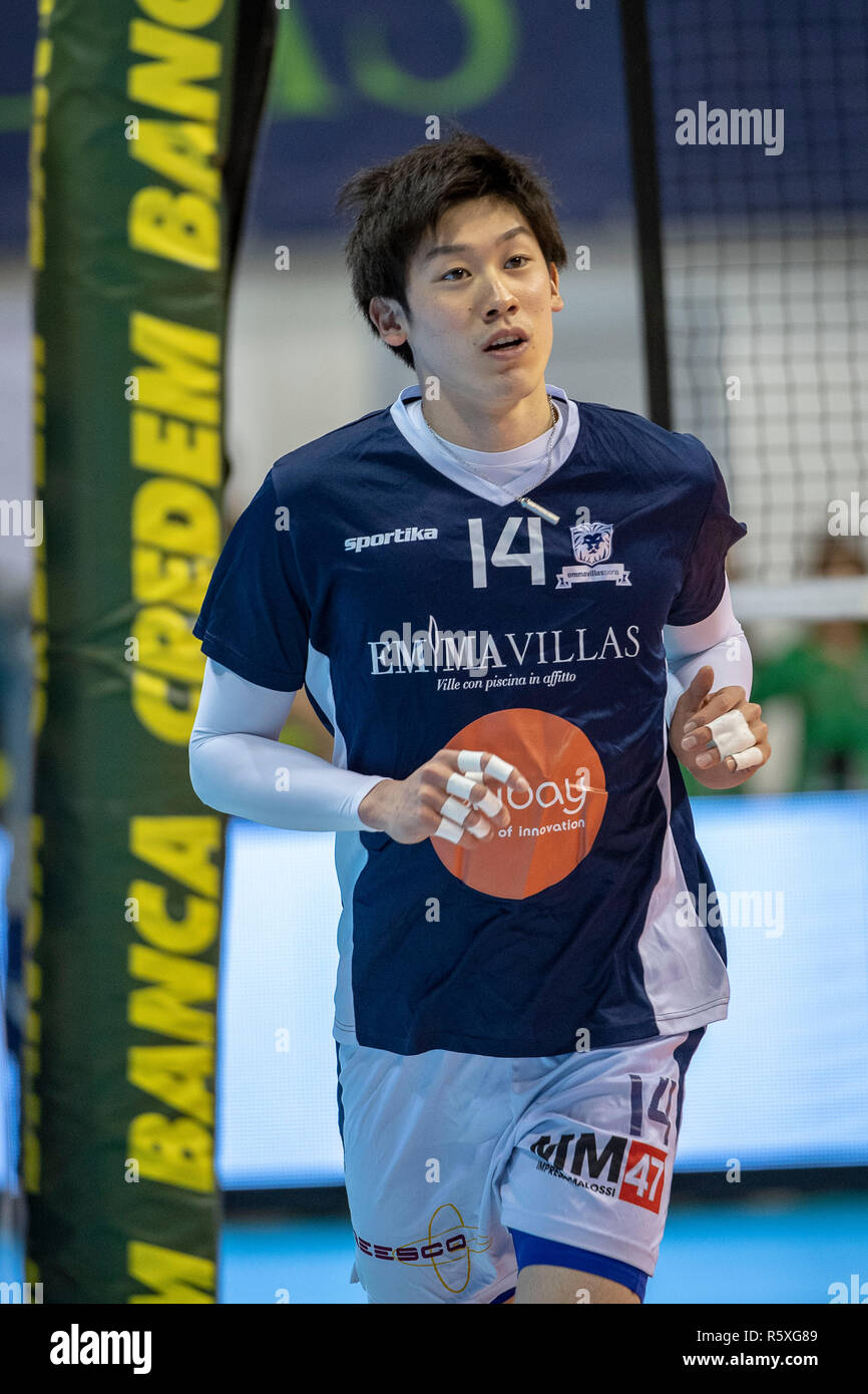 Yuki Ishikawa of Siena during the Italian Men's Volleyball League Serie