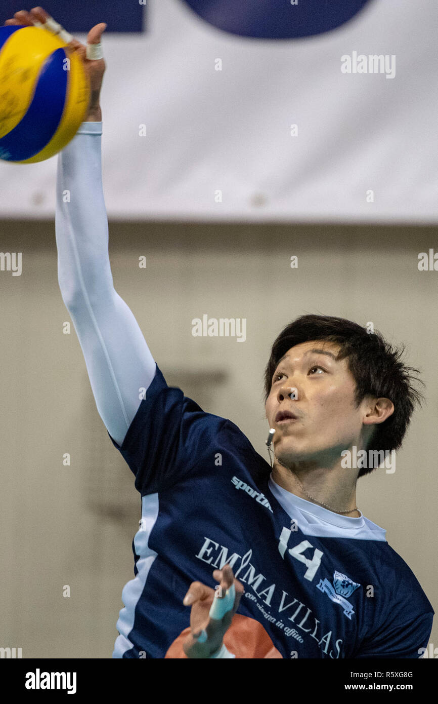 Yuki Ishikawa of Siena during the Italian Men's Volleyball League Serie