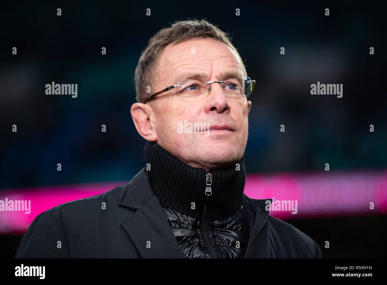 Leipzig, Germany. 2nd Dec, 2018. Leipzig's head coach Ralf Rangnick