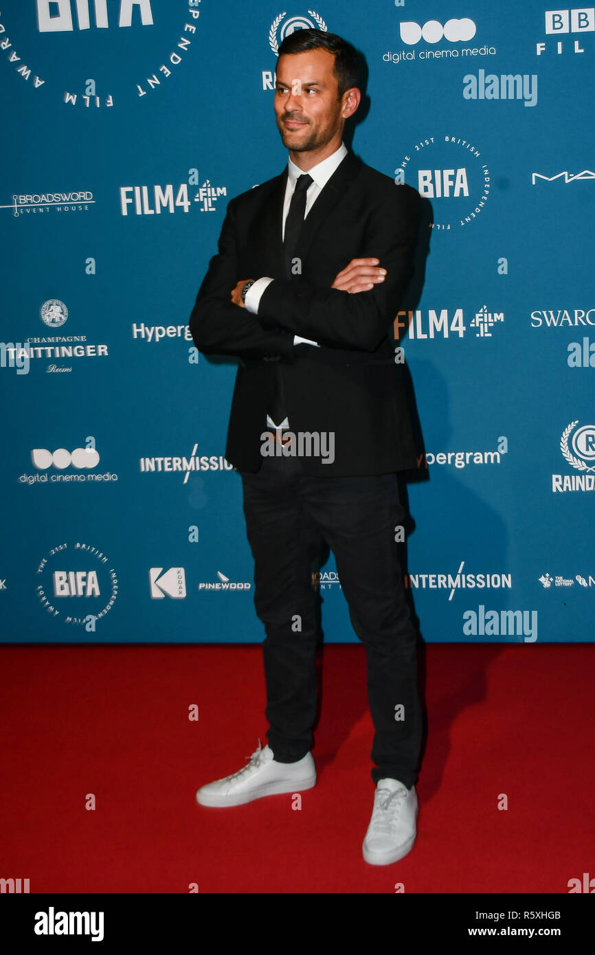 London, UK. 2nd Dec 2018. Dimitri Doganis Arrivers at The 21st British Independent Film Awards at 1 Old Billingsgate Walk on 21 December 2018, London, UK. Credit: Picture Capital/Alamy Live News Stock Photo