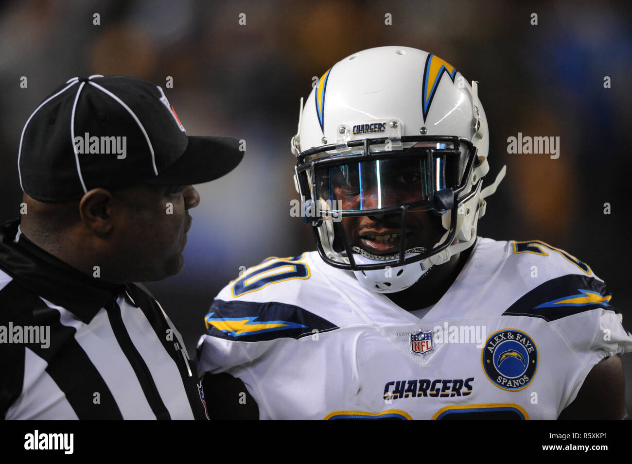 Pittsburgh, PA, USA. 2nd Dec, 2018. Desmond King II #20 during the Pittsburgh Steelers vs Los Angeles Chargers game at Heinz Field in Pittsburgh, PA. Jason Pohuski/CSM/Alamy Live News Stock Photo