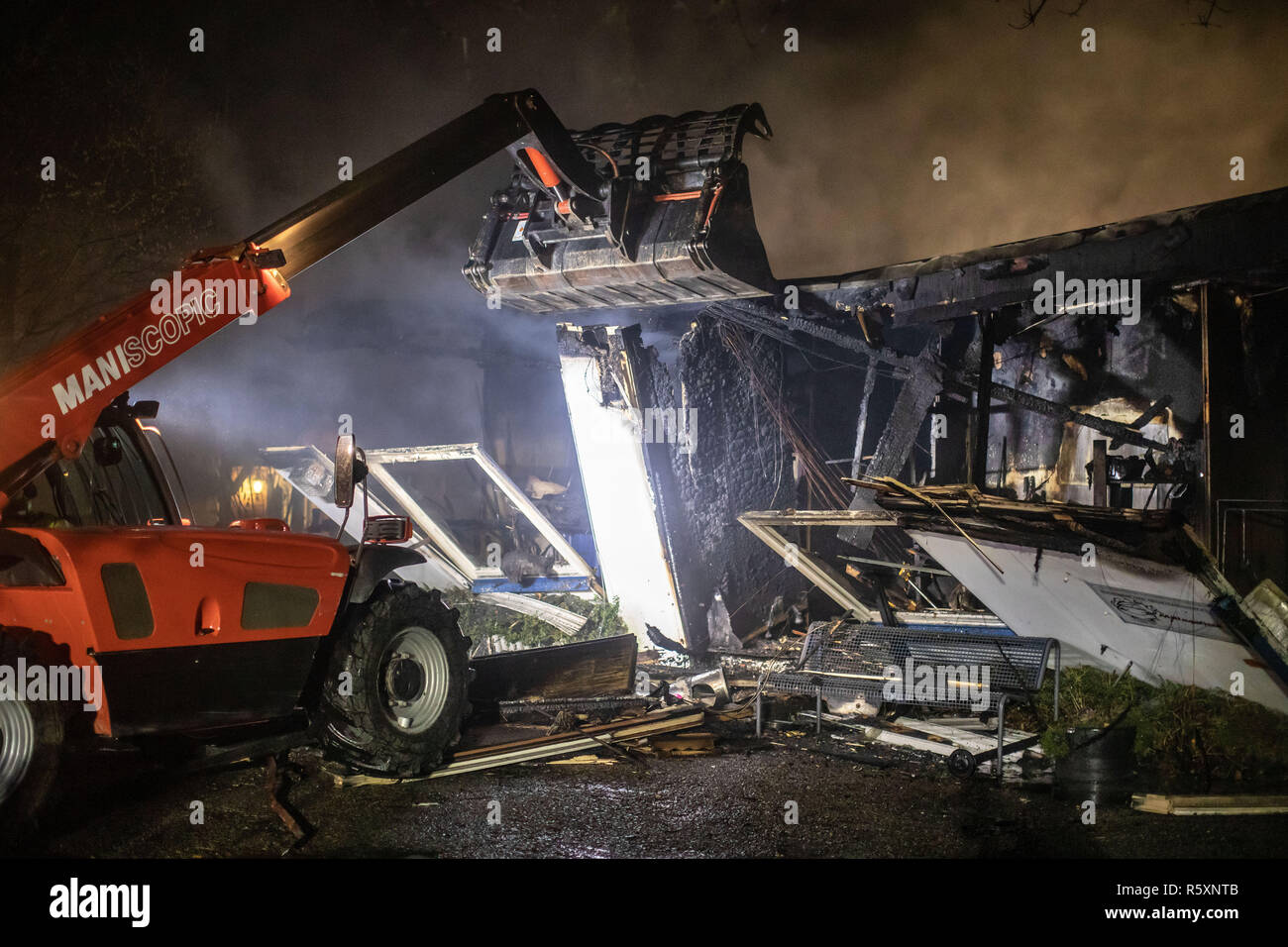 Duisburg Germany 03rd Dec 2018 House Remains Smoke After The