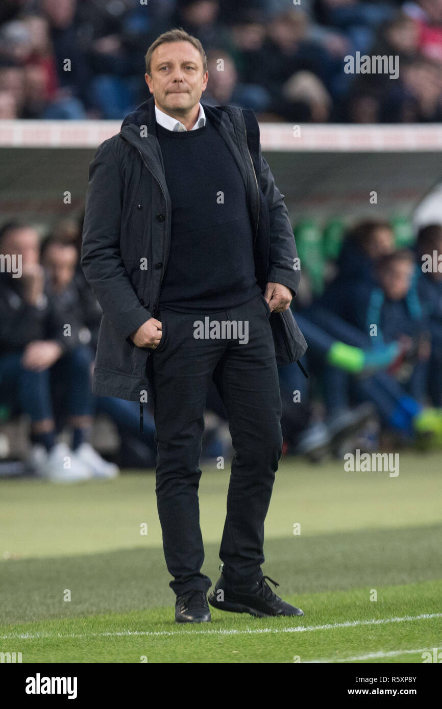 Hanover, Deutschland. 01st Dec, 2018. Coach Andre BREITENREITER (H) on the sideline, full figure, upright format, Soccer 1. Bundesliga, 13. matchday, Hanover 96 (H) - Hertha BSC Berlin (B) 0: 2, on 01.12.2018 in Hannover/Germany. ¬ | usage worldwide Credit: dpa/Alamy Live News Stock Photo
