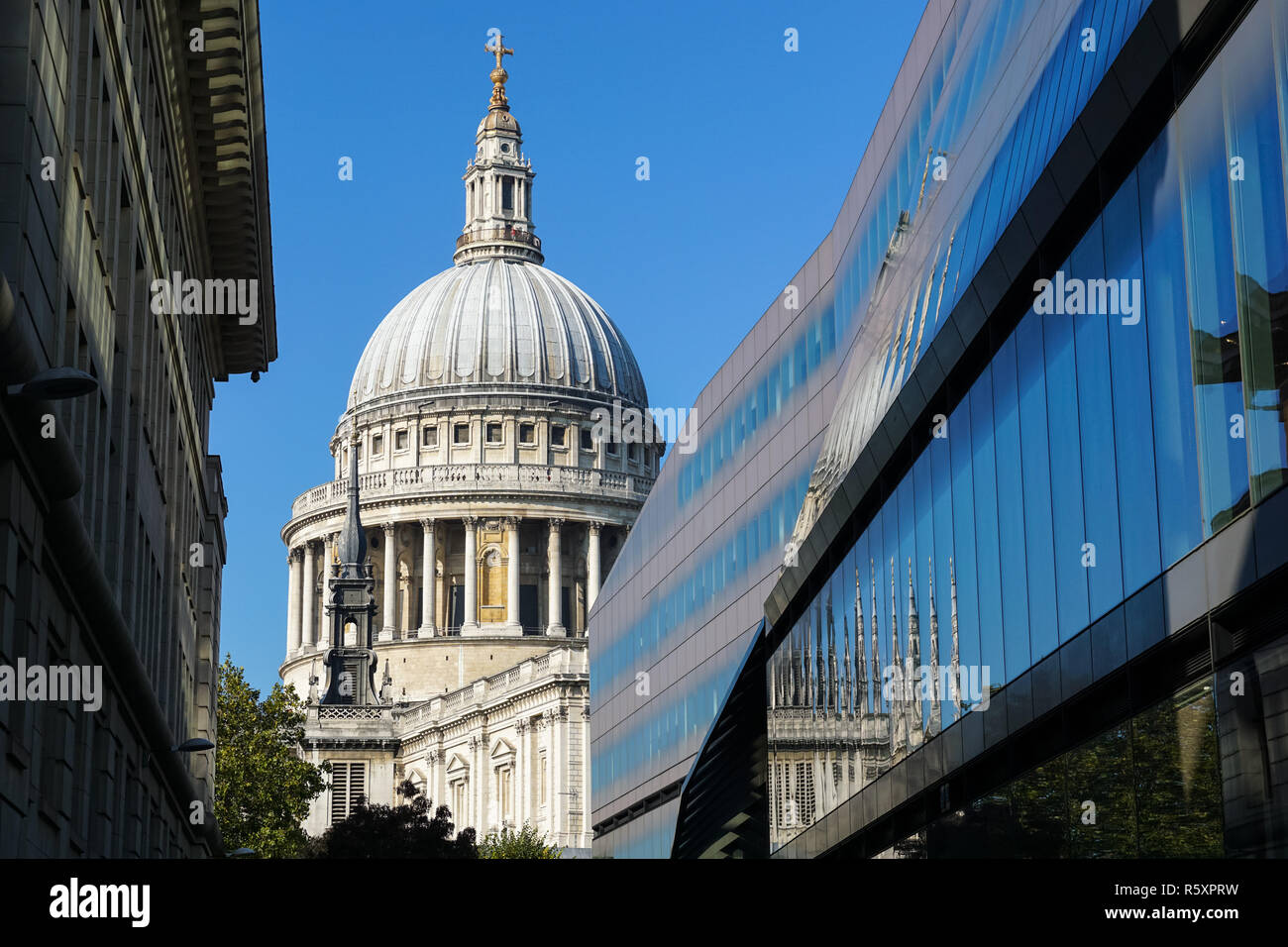St. Paul's Cathedral and One New Change building in London England United Kingdom UK Stock Photo