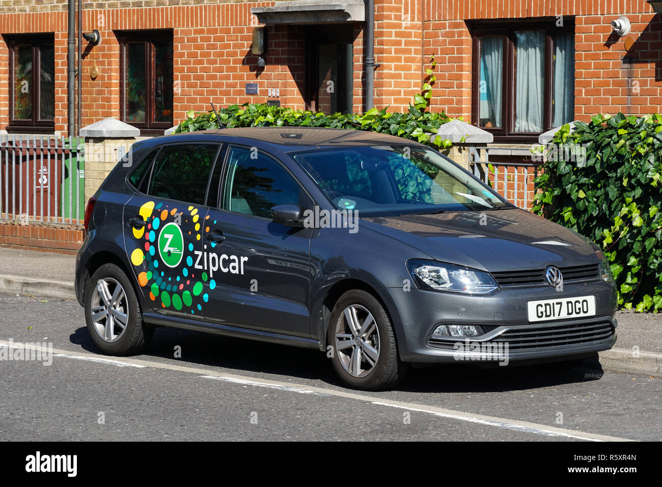 Zipcar on residential street in London, England United Kingdom UK Stock Photo
