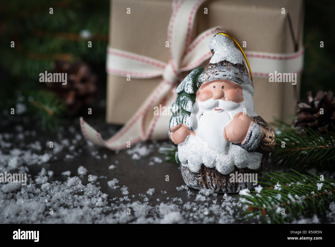 Christmas Santa Toy and decorations Stock Photo - Alamy