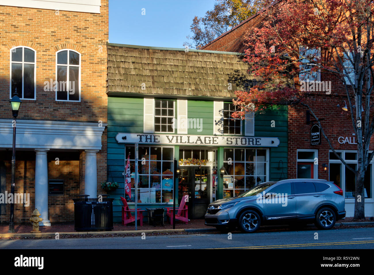 The Village Store in Davidson NC Stock Photo