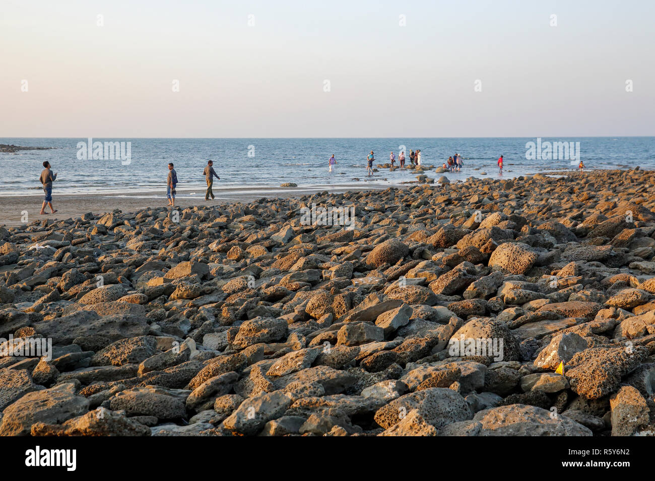 Sea beach at Saint Martin Island on the Bay of Bengal. Cox's Bazar ...