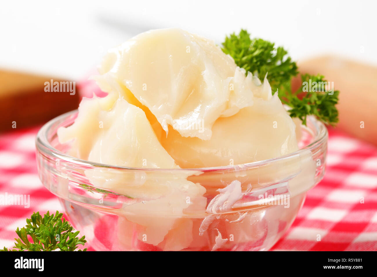 Pork lard in spread Stock Photo Alamy