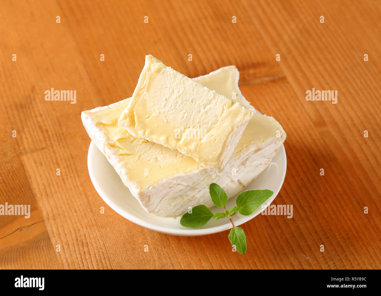 French Chaource cheese Stock Photo - Alamy