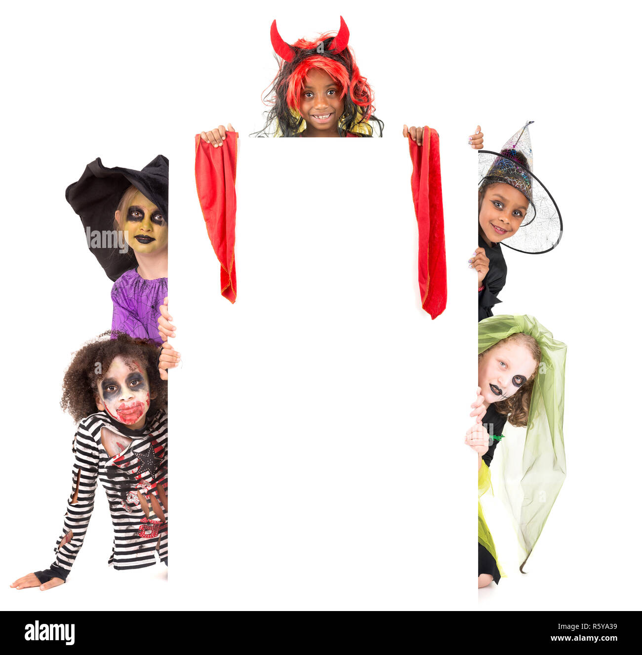 Kids in Halloween costumes Stock Photo Alamy